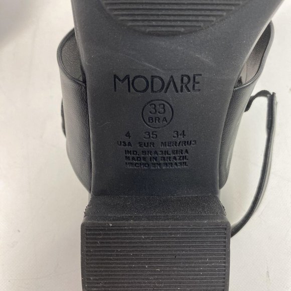 Donna Velenta By Modare Ultraconforto Slingback Sandal Womens US 4 Black Leather - Picture 4 of 6